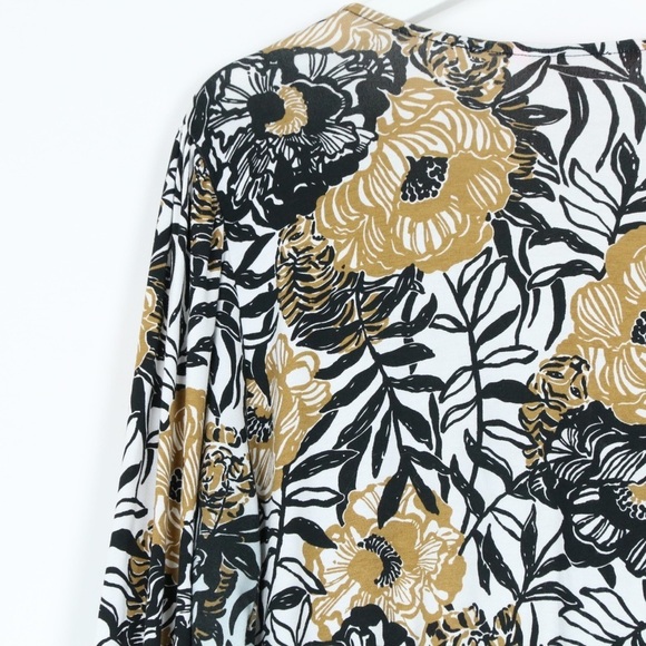 Lilly Pulitzer Black and Gold Floral Long Sleeve Dress - Picture 10 of 13